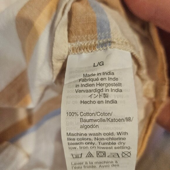 Madewell collared crop top striped shirt large - Picture 4 of 4